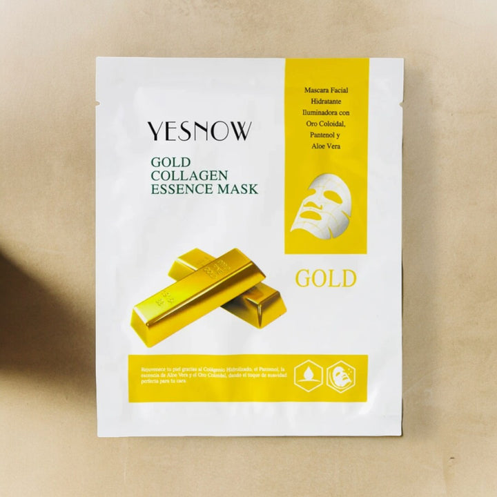 Mascarilla facial de colágeno y oro