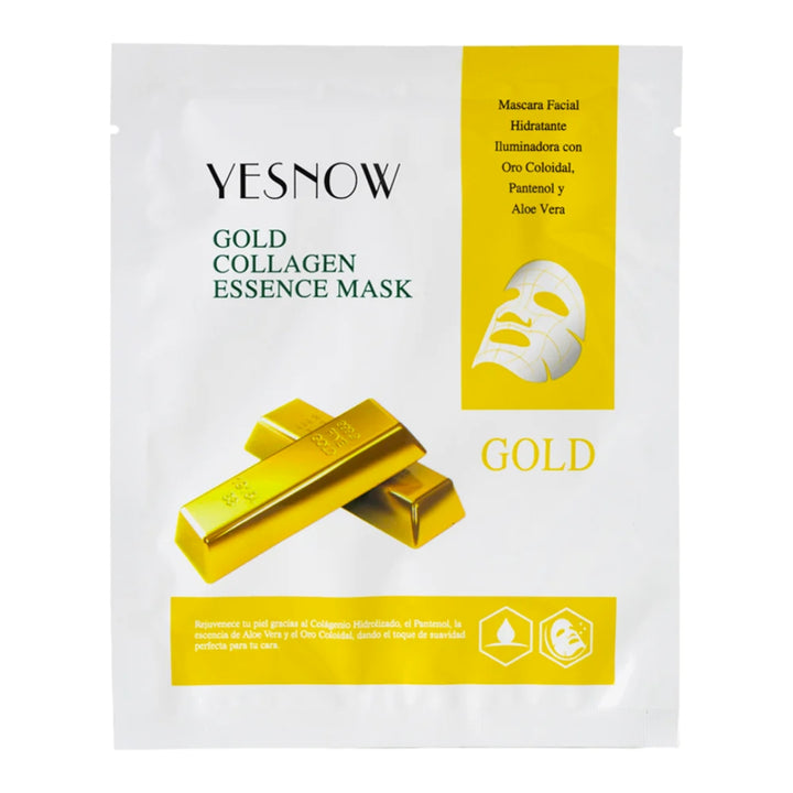 Mascarilla facial de colágeno y oro