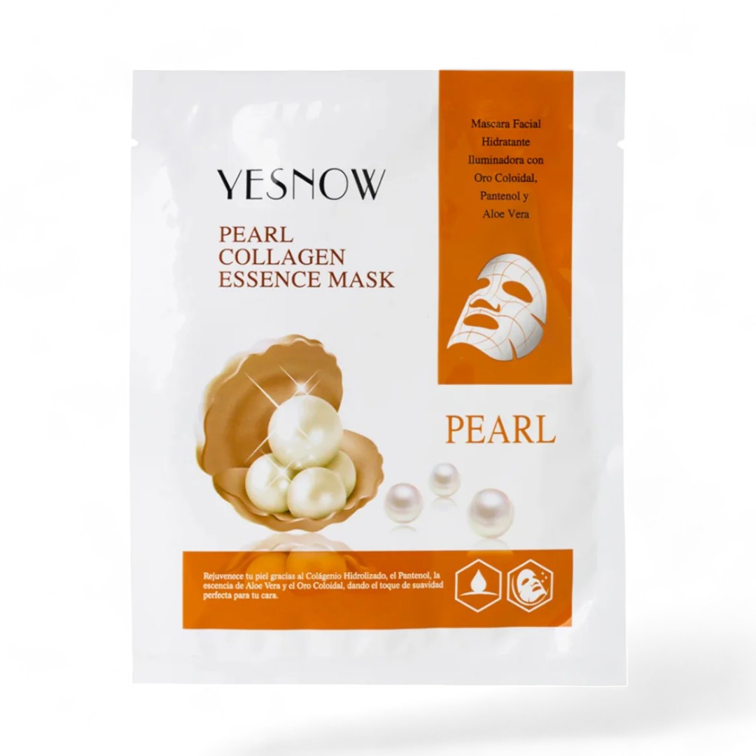 Mascarilla facial de colágeno y perlas